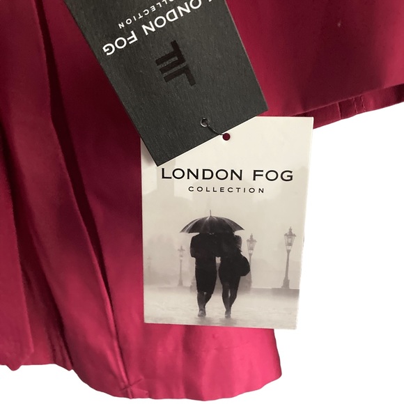 LONDON FOG Womens Pink Belted Trench Coat L - Picture 5 of 16